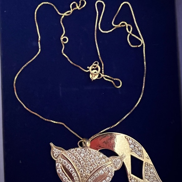 .93 Ctw SI2/I1 Diamond 14K Yellow Gold fox